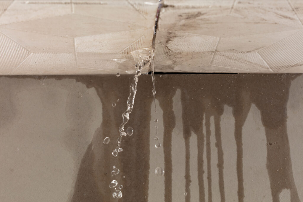 Water leaking from ceiling