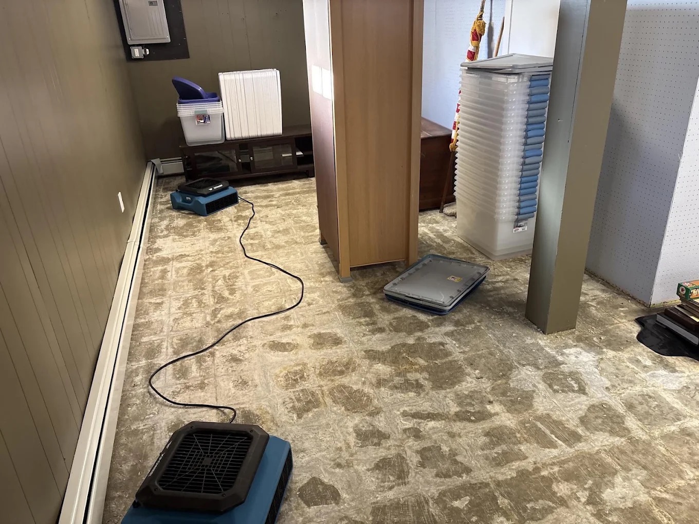 Water damaged floor