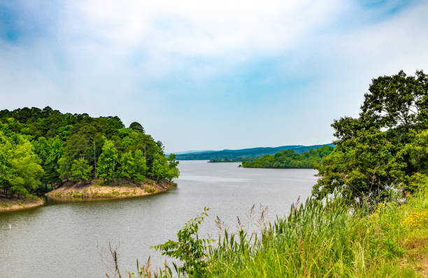 Nimrod Lake in Arkansas, viewed from dam end.