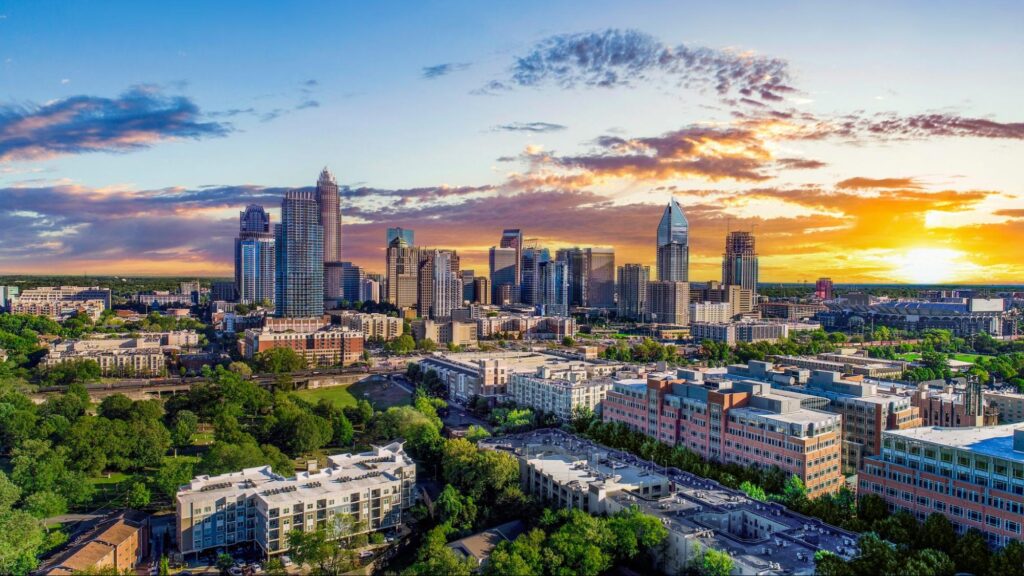 ariel shot of charlotte