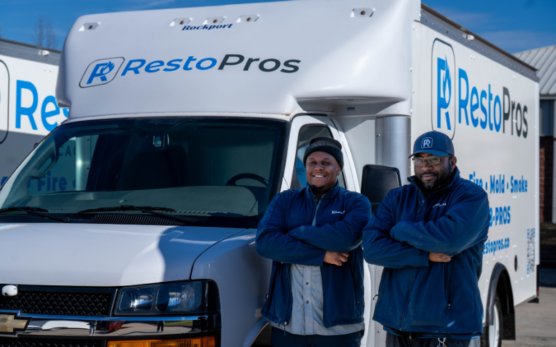 Our team - next to truck