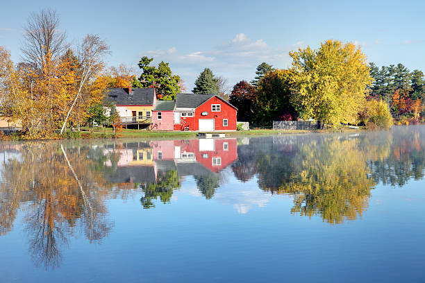 Autumn Morning in the Monadnock Region of New Hampshire near Keene. Photo taken on a calm autumn day a beautiful time of year in the Monadnock Region. New Hampshire is one of New England's most popular fall foliage destinations bringing out some of the best foliage in the United States