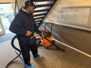 man working on restoration