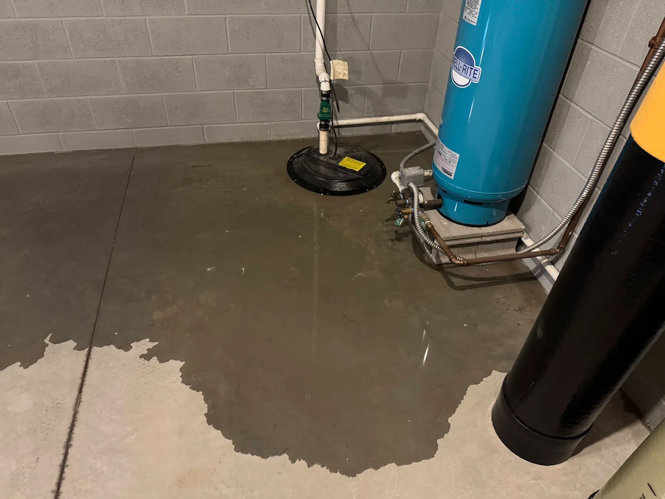water damage of cement