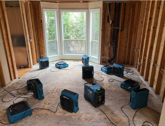 Fans inside a home