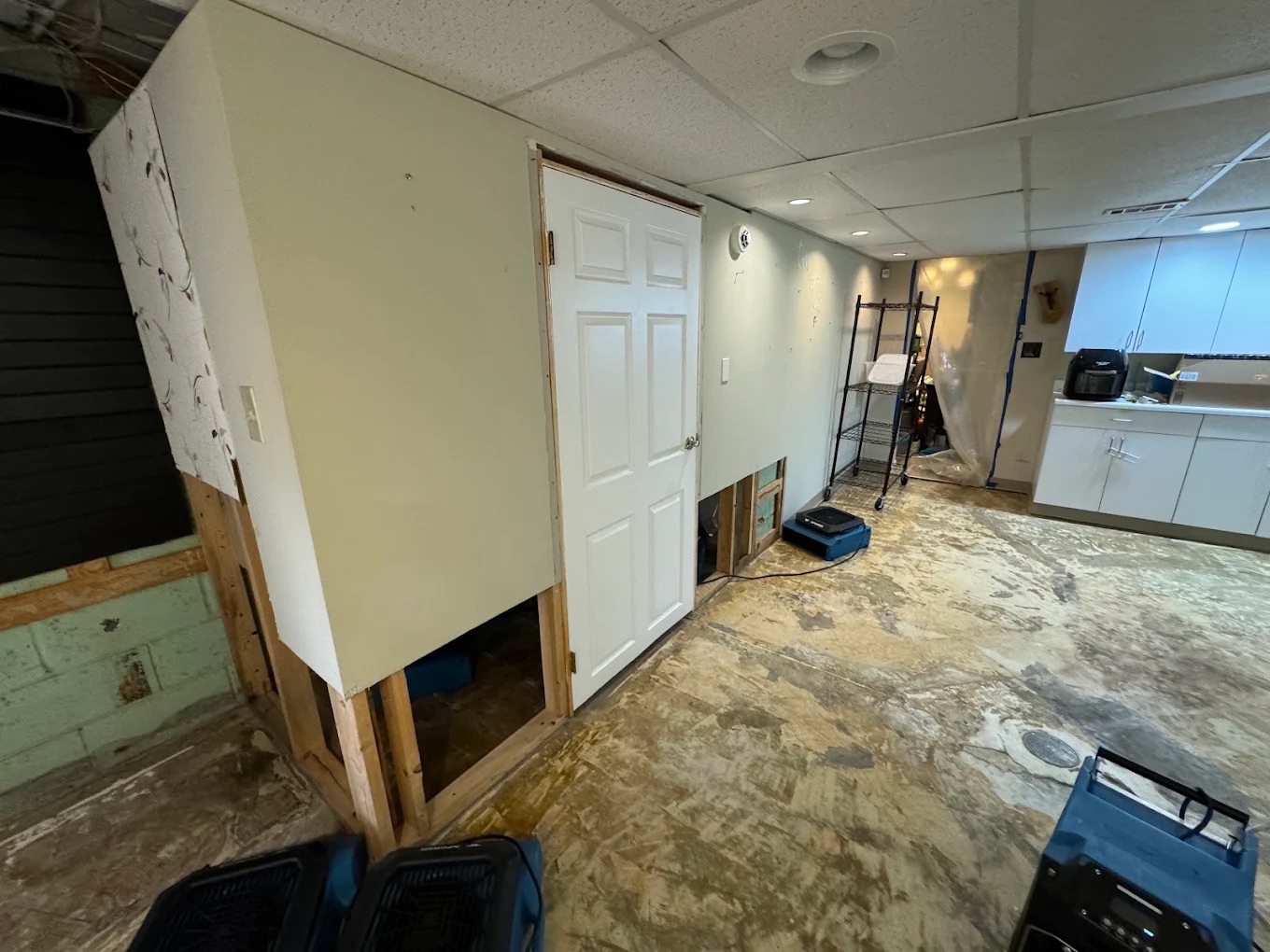 Home with water damaged floor