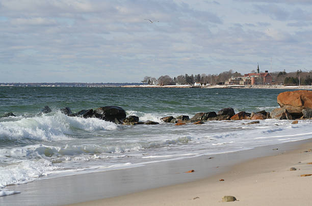 Scenic beach view of waterford, CT