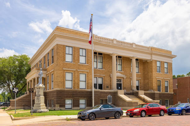 Jefferson, Texas, USA -June 28, 2021: The Marion County Courthouse