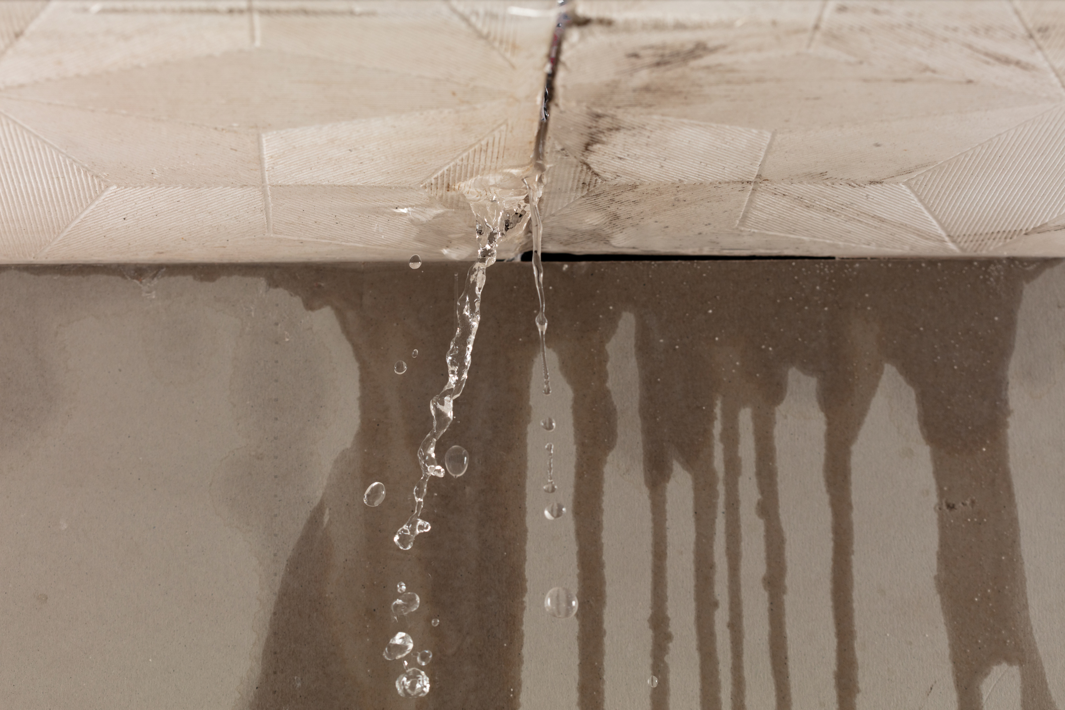 Water leaking from ceiling