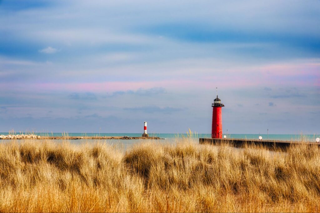 Kenosha water and lighthouse