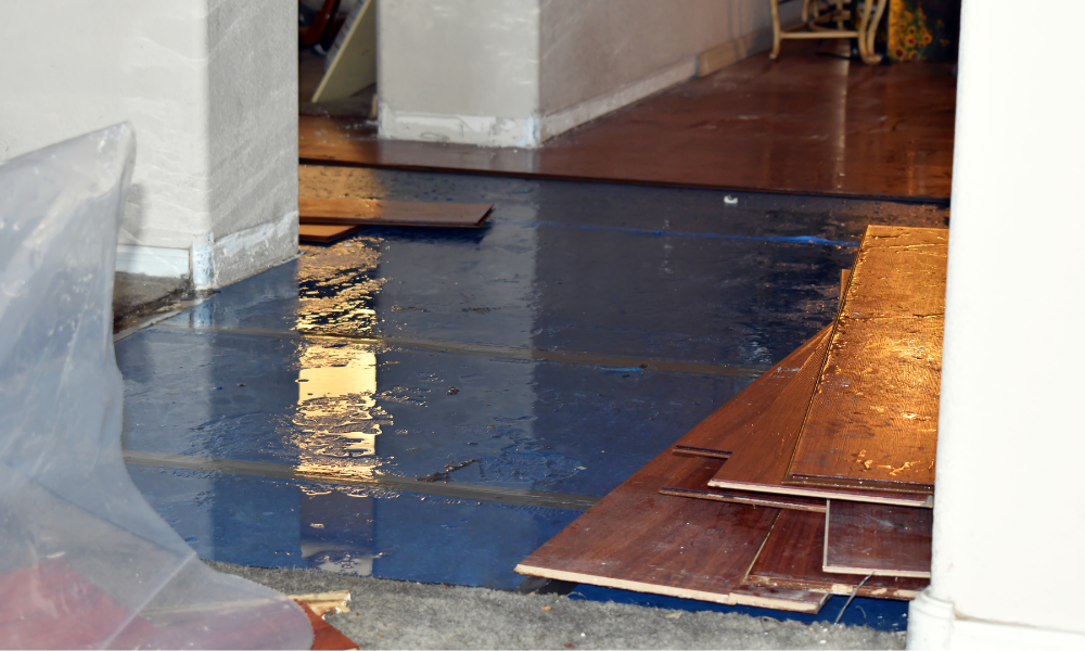 water damage floors