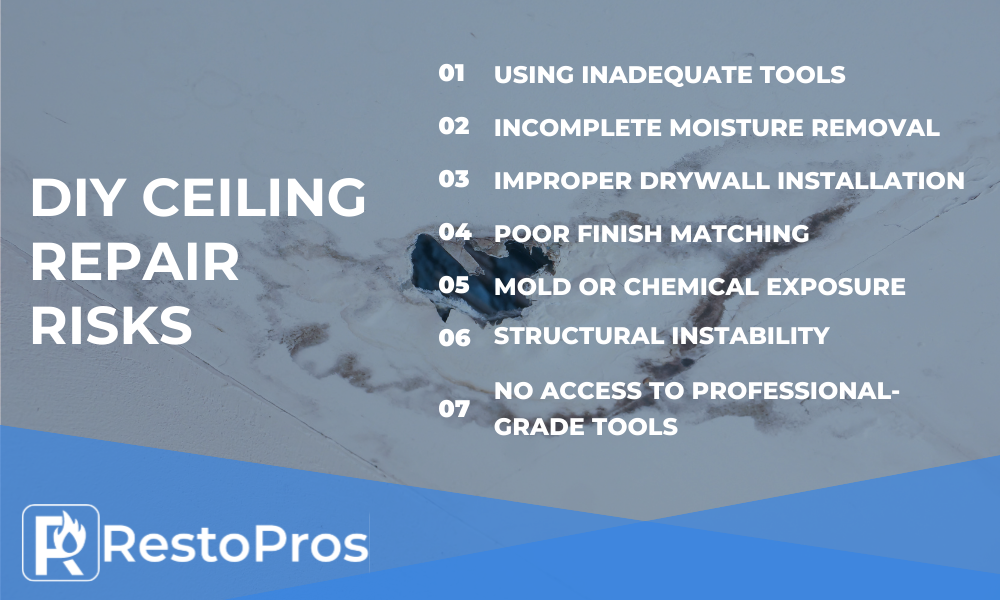 diy ceiling repair risks