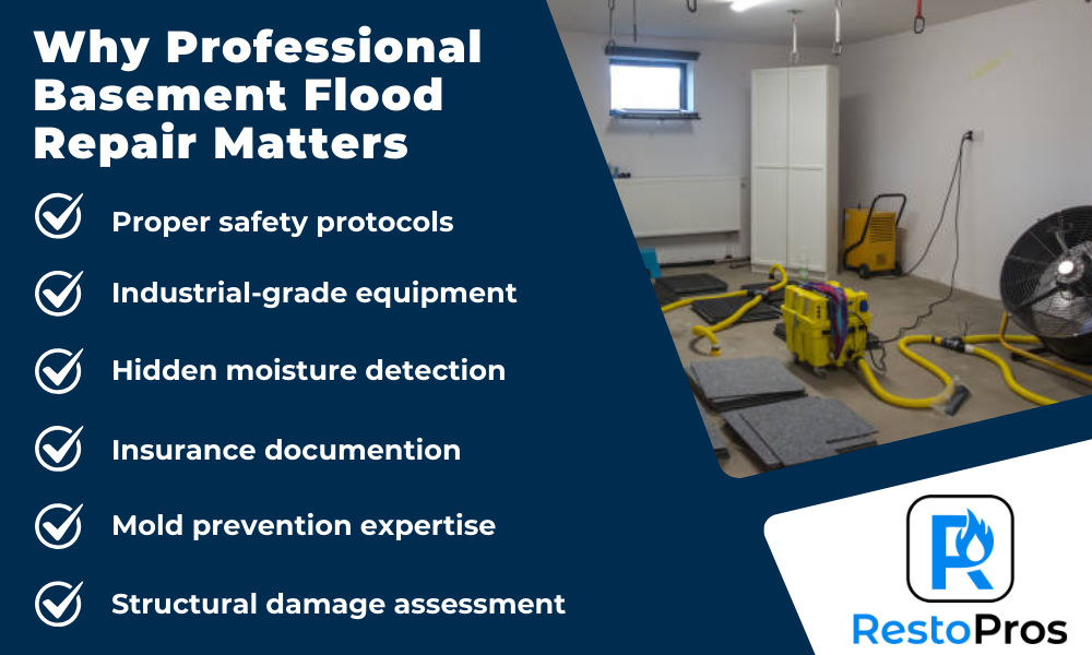 why professional basement flood repair matters