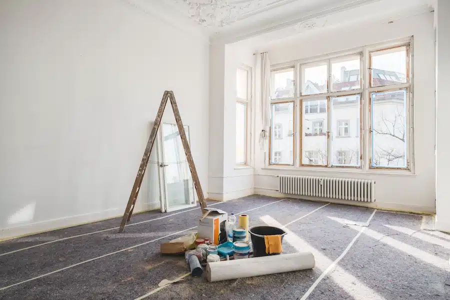 room in old building during restoration