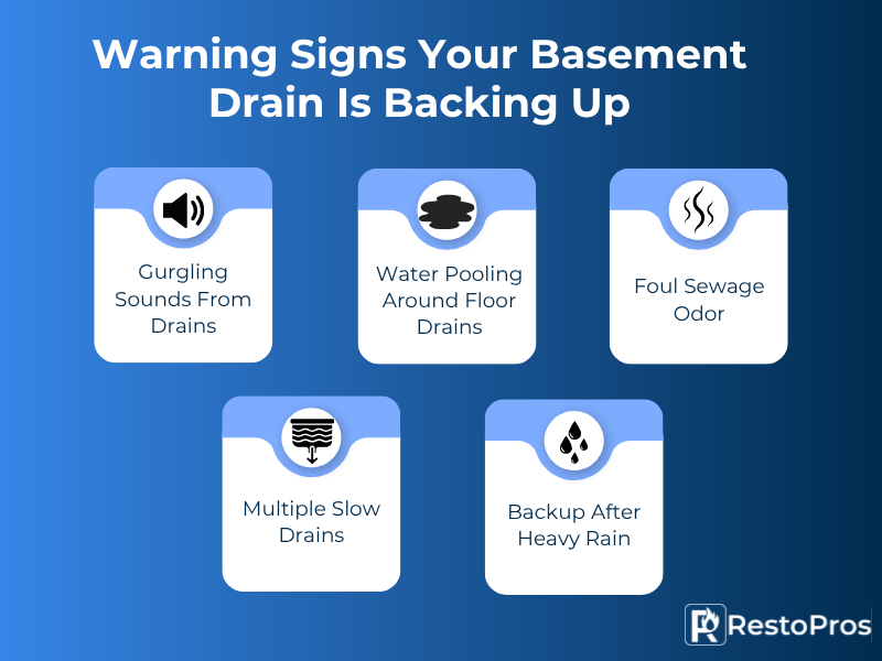 basement drain backing up