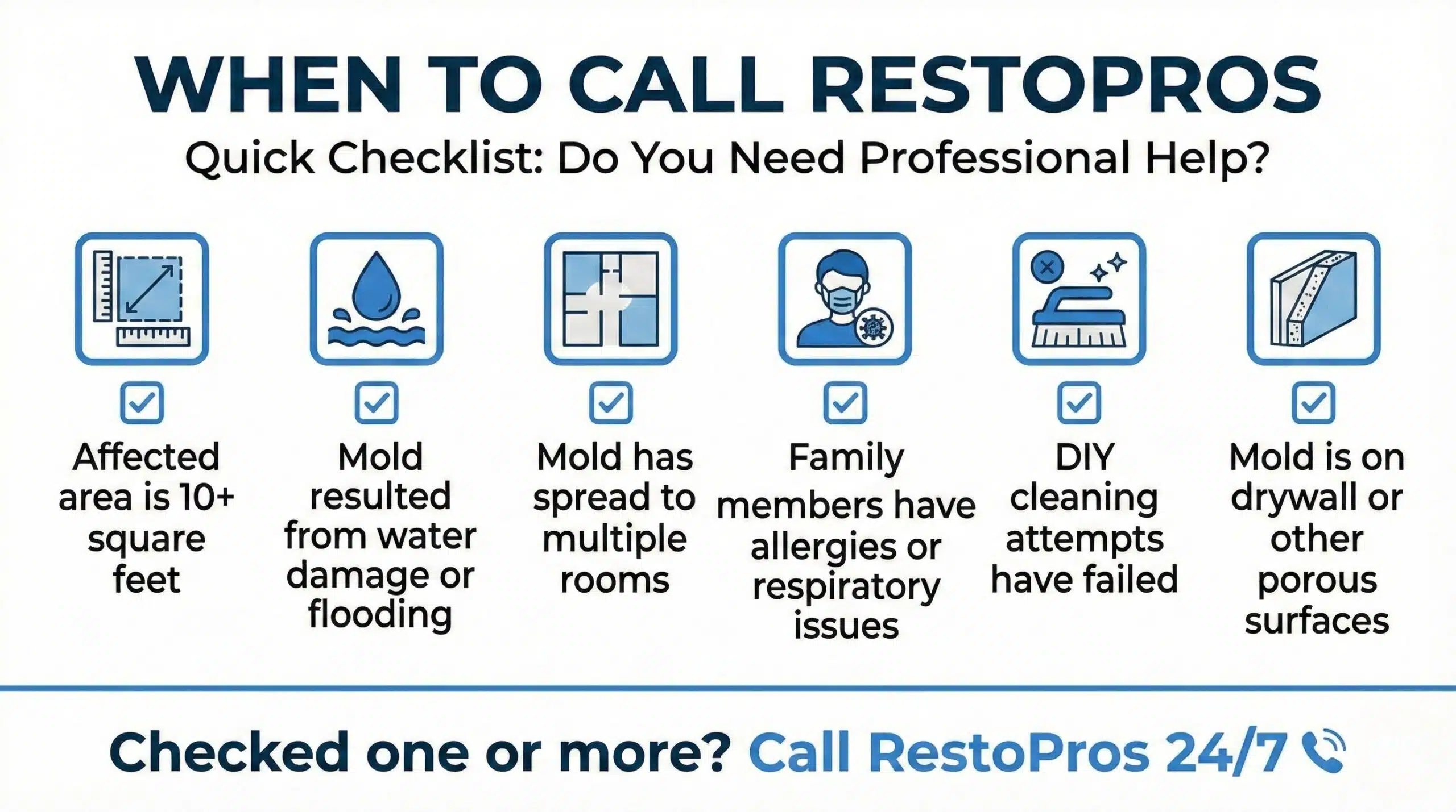 mold damage checklist: do you need professional help?