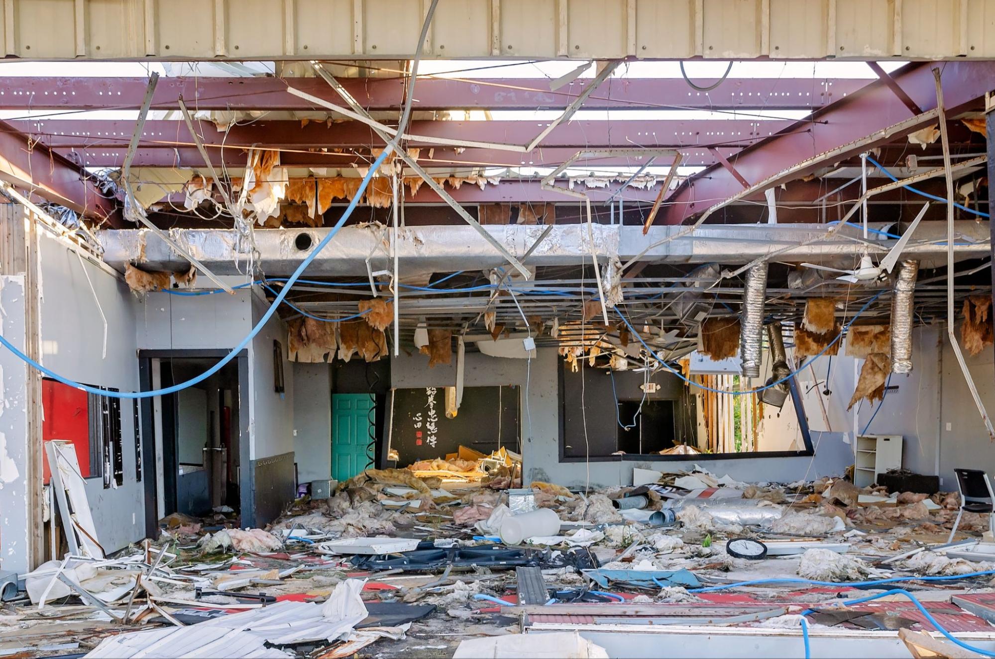 storm damage of business