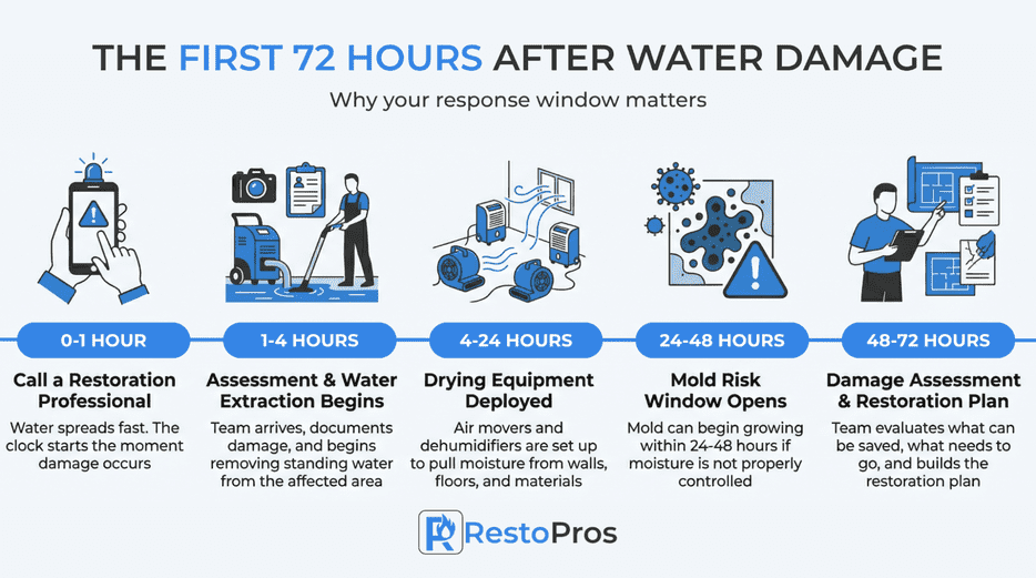 Infographic: The First 72 Hours After Water Damage