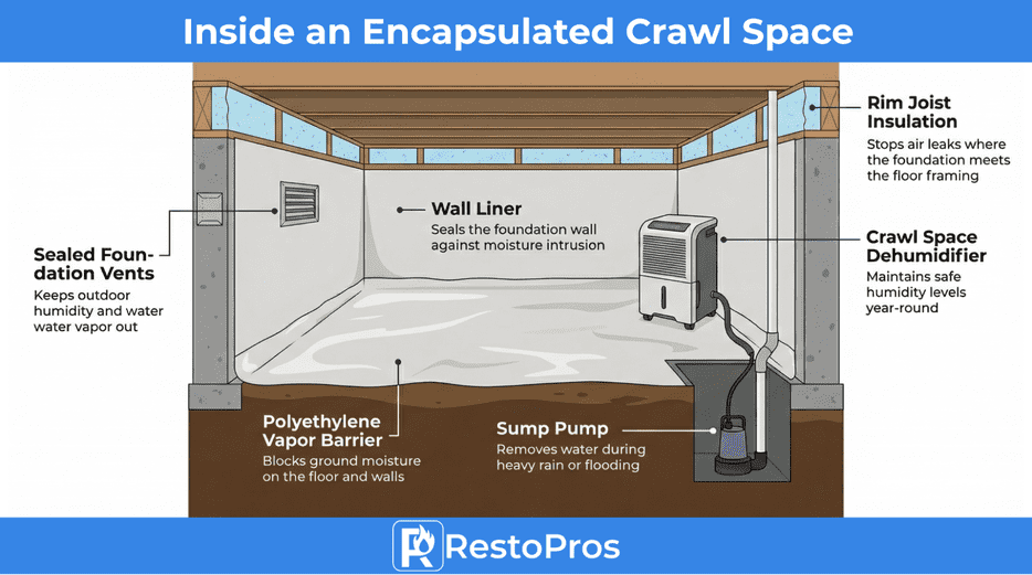 Infographic: Inside an Encapsulated Crawl Space
