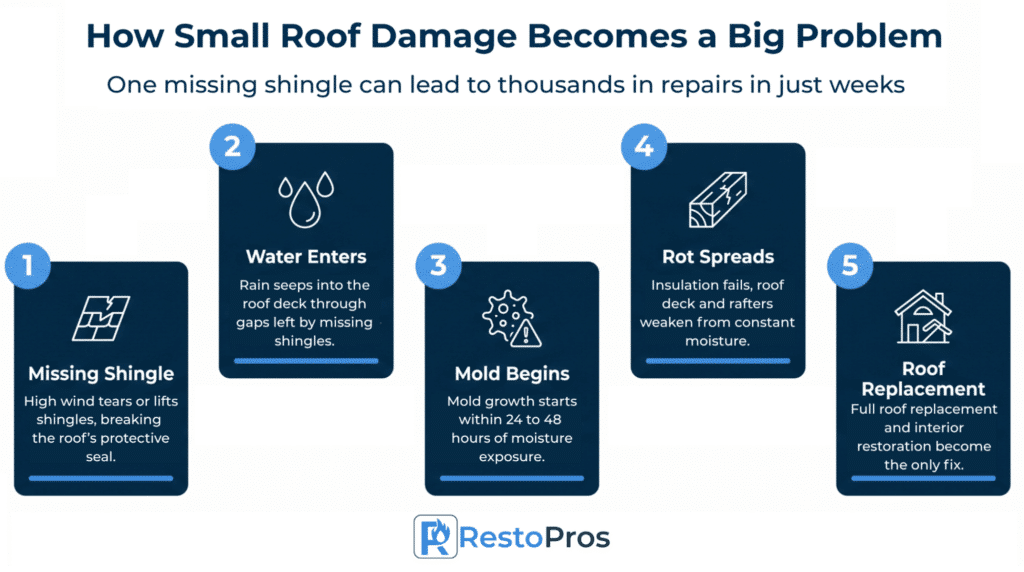 Infographic: How small roof damage becomes a big problem