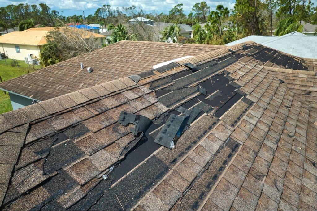 wind damage to roof