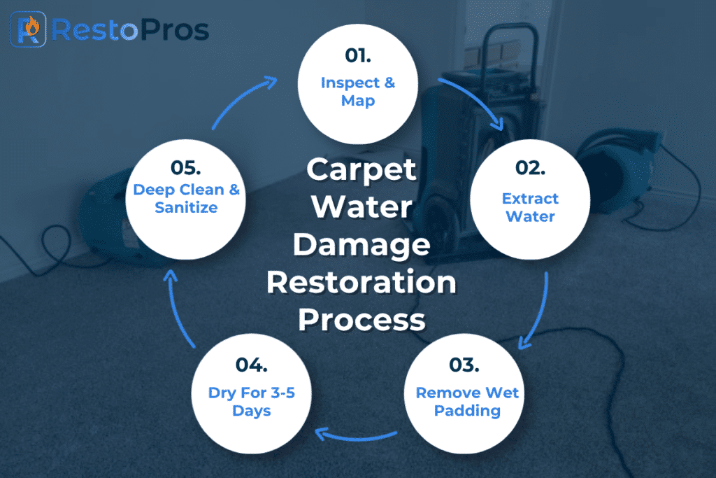 carpet water damage restoration process