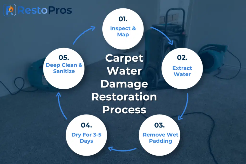 carpet water damage restoration process