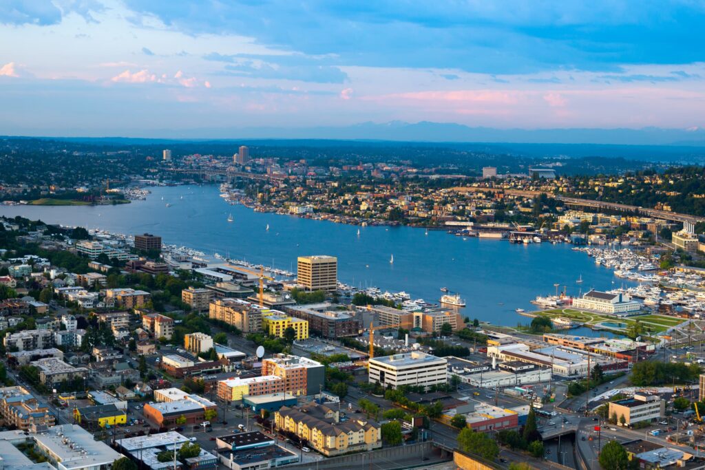 Lake Union and Cascade district, Seattle, Washington State, USA
